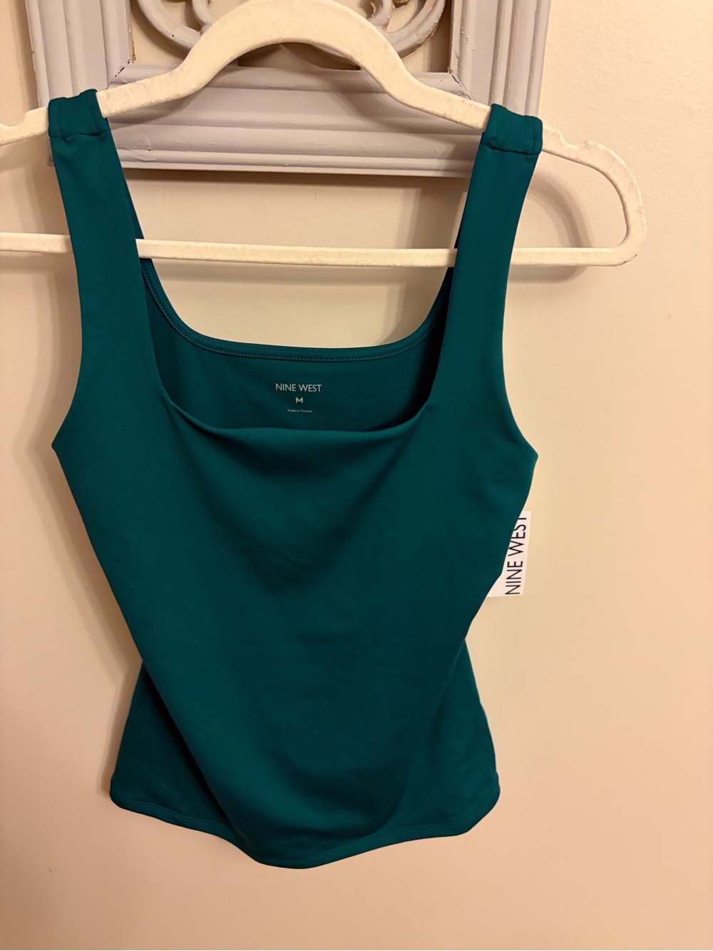 Nine West Teal Square Neck Tank